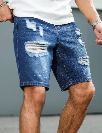 Pantaloni scurti SHEIN, albastru