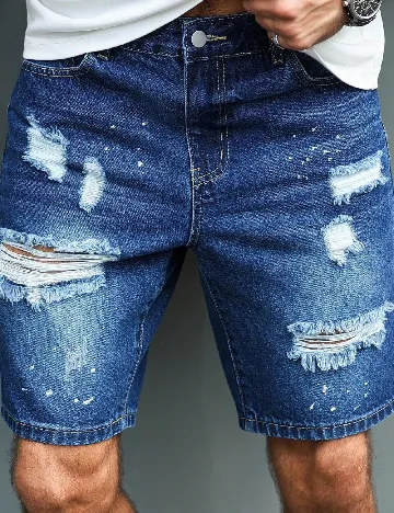 Pantaloni scurti SHEIN, albastru
