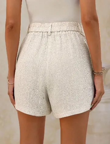 Pantaloni scurti SHEIN CURVE, ecru
