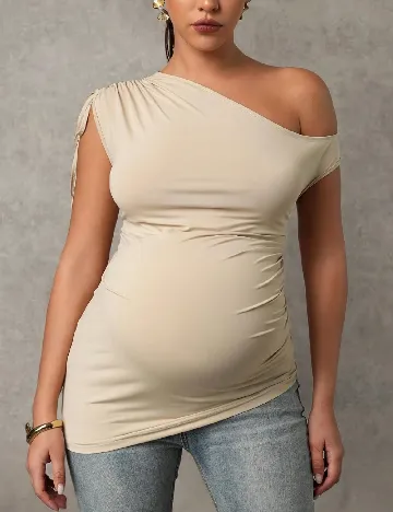 Bluza SHEIN Maternity, crem