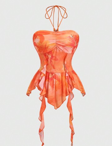 Top SHEIN, portocaliu