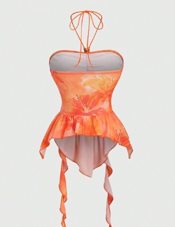 Top SHEIN, portocaliu