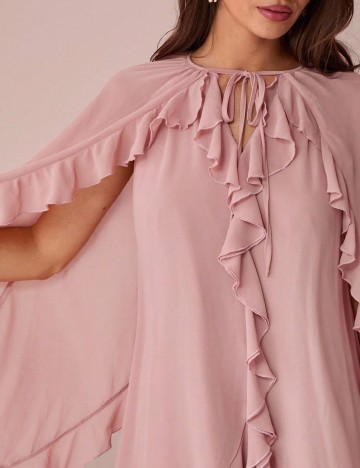 Rochie scurta SHEIN, roz pudra inchis