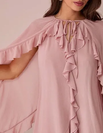 Rochie scurta SHEIN, roz pudra inchis