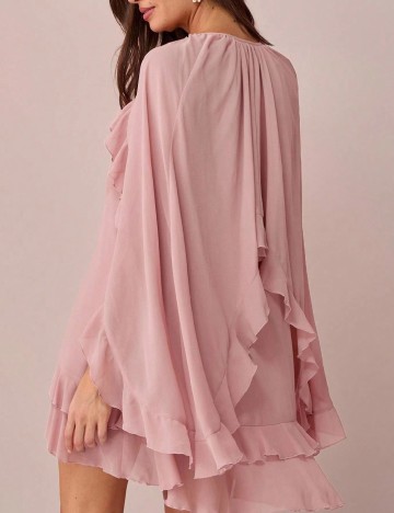 Rochie scurta SHEIN, roz pudra inchis