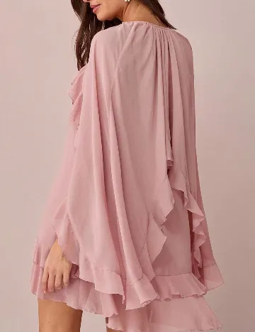 Rochie scurta SHEIN, roz pudra inchis