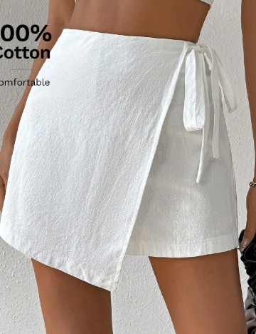 Fusta pantalon SHEIN, alb