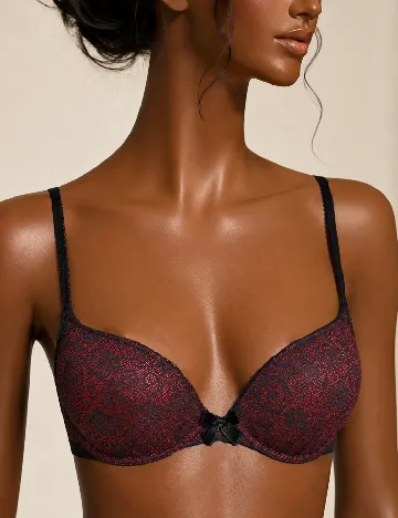 Sutien Tezenis, negru/rosu