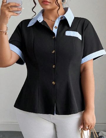 Camasa SHEIN CURVE, negru