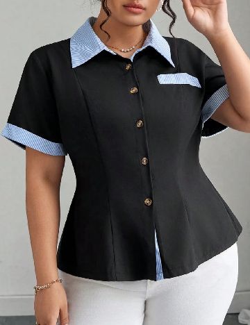 Camasa SHEIN CURVE, negru