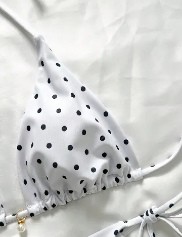 Costum de baie SHEIN, alb/negru