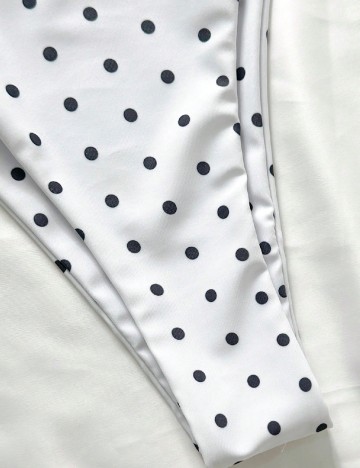 Costum de baie SHEIN, alb/negru