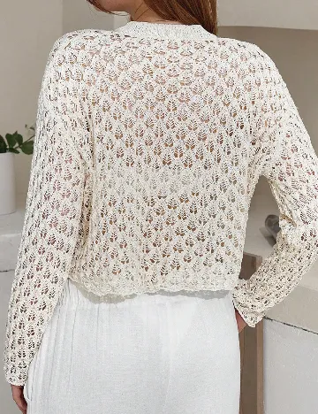 Bluza de plaja SHEIN, ecru