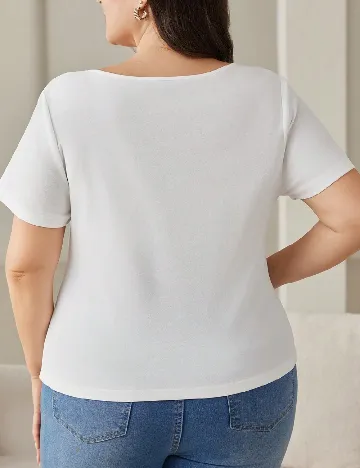 Bluza SHEIN CURVE, alb