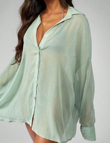 Camasa MISSGUIDED Plus Size, verde