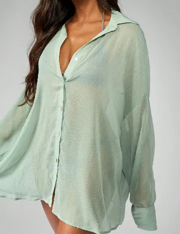 Camasa MISSGUIDED Plus Size, verde