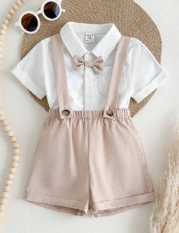Compleu Shein Kids, alb/crem