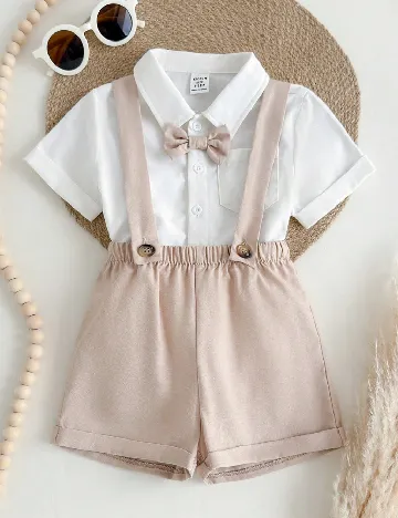 Compleu Shein Kids, alb/crem