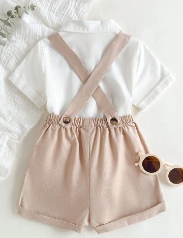 Compleu Shein Kids, alb/crem