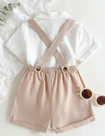 Compleu Shein Kids, alb/crem