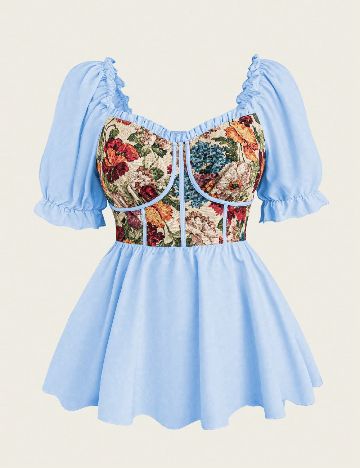 Bluza SHEIN CURVE, albastru