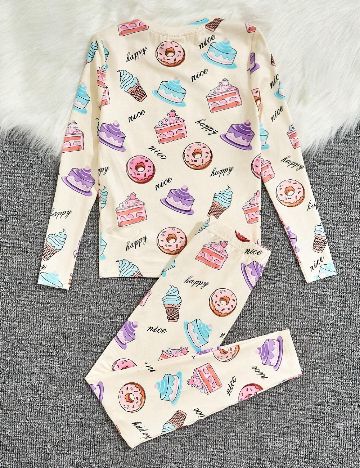 Pijama Shein Kids, crem
