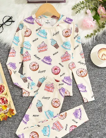 Pijama Shein Kids, crem