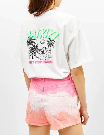 Pantaloni scurti Bershka, roz