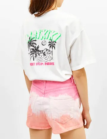 Pantaloni scurti Bershka, roz