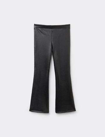 Pantaloni imitatie de piele Tezenis, negru