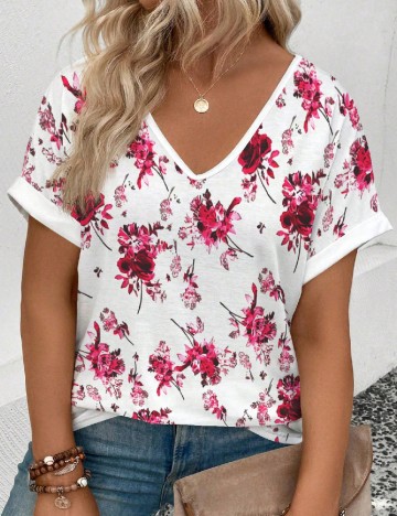 Tricou SHEIN CURVE, alb