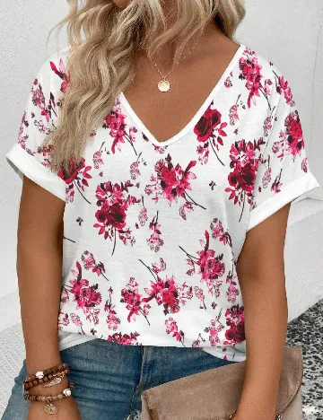 Tricou SHEIN CURVE, alb