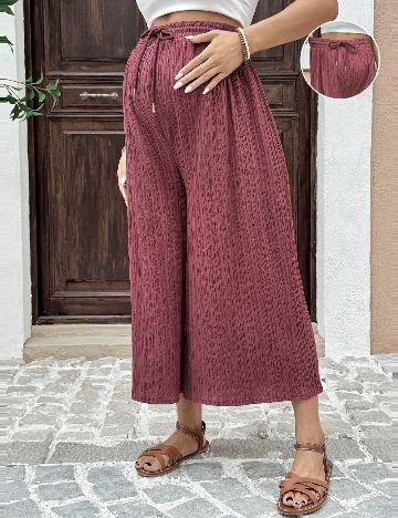 Pantaloni SHEIN Maternity, roz pudra inchis