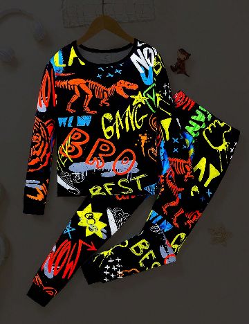 Pijama Shein Kids, mix culori
