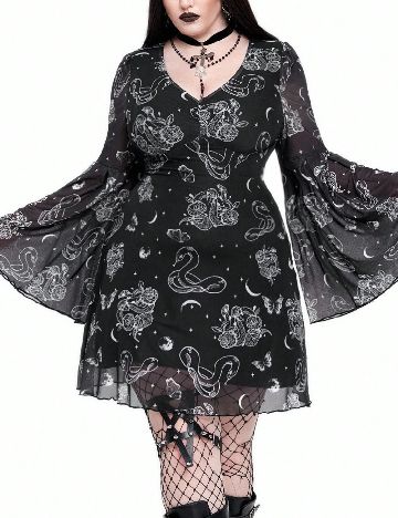 Rochie scurta SHEIN CURVE, negru