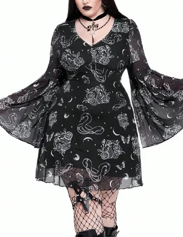 Rochie scurta SHEIN CURVE, negru