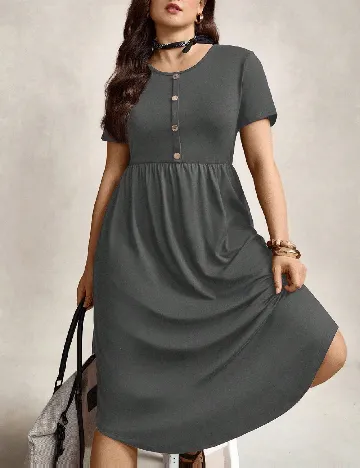 Rochie medie SHEIN CURVE, gri