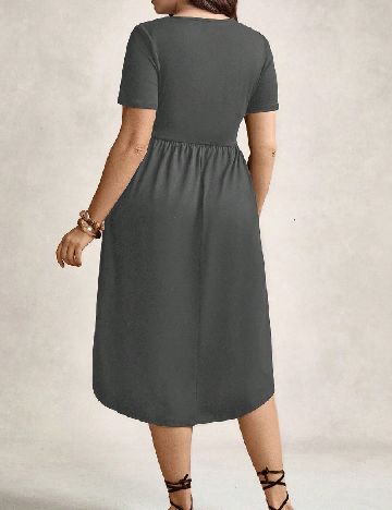 Rochie medie SHEIN CURVE, gri