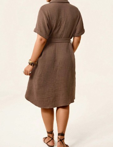 Rochie medie SHEIN CURVE, maro