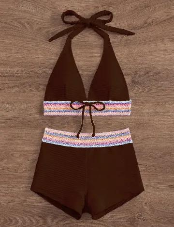 Costum de baie SHEIN, maro