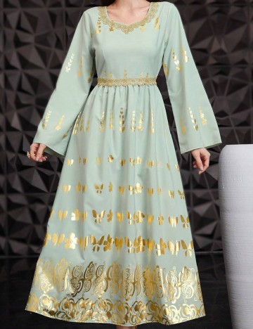 Rochie lunga SHEIN, verde