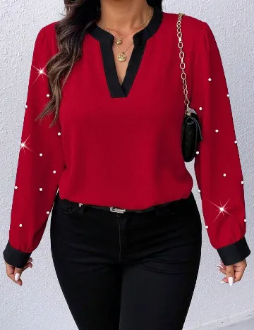 Bluza SHEIN CURVE, rosu