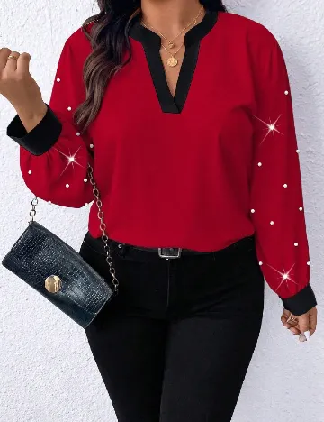 Bluza SHEIN CURVE, rosu