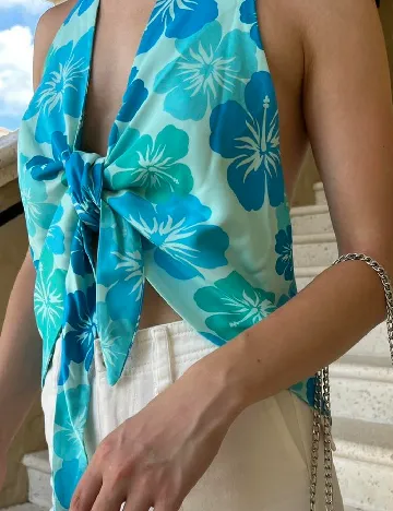 Top Zara, turcoaz