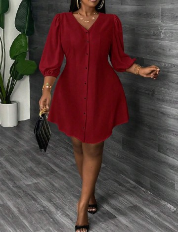 Rochie scurta SHEIN CURVE, rosu