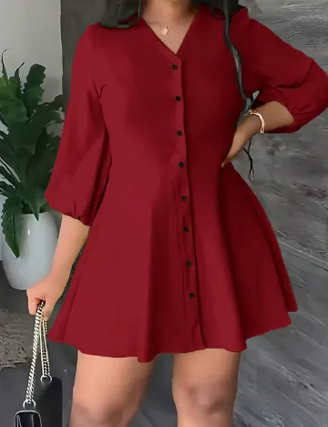 Rochie scurta SHEIN CURVE, rosu