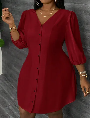 Rochie scurta SHEIN CURVE, rosu