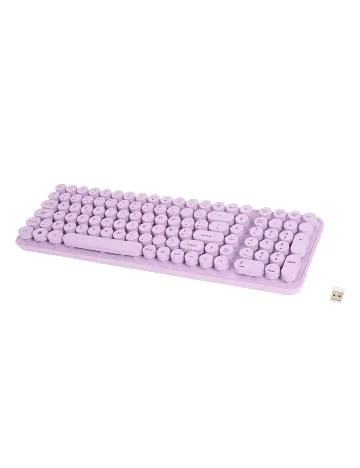 Tastatură wireless retro Sologic, mov
