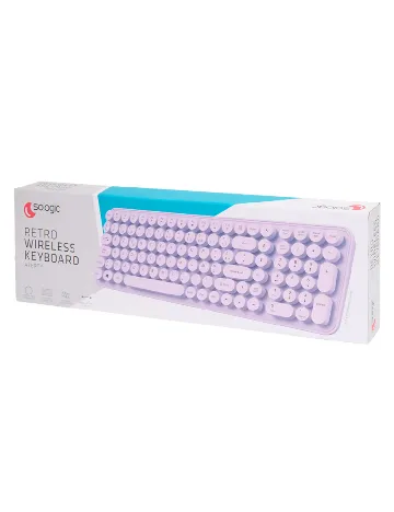 Tastatură wireless retro Sologic, mov