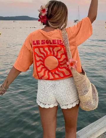 Tricou SHEIN, portocaliu